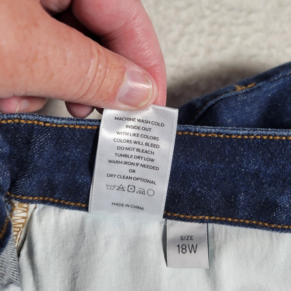 Lovervet Vervet Jean‎ Women 36x36(Actual 36x34Dark Indigo Wide Leg Tummy Control - Picture 12 of 16